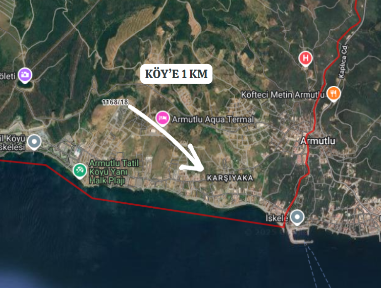 YALOVA ARMUTLU KARŞIYAKA'DA 371 M²  ARSA SATILIKTIR - YALOVA ARMUTLU fotoğraf 4